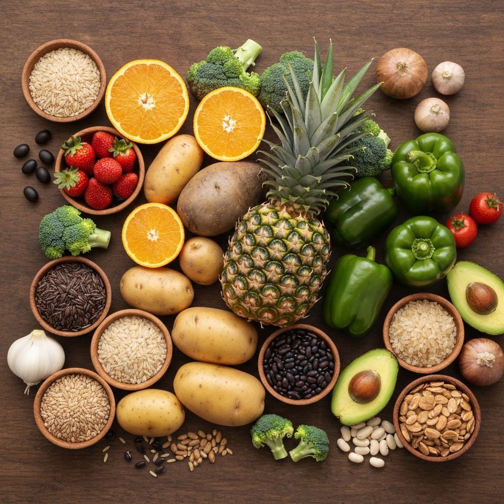 Variety of nutritional foods